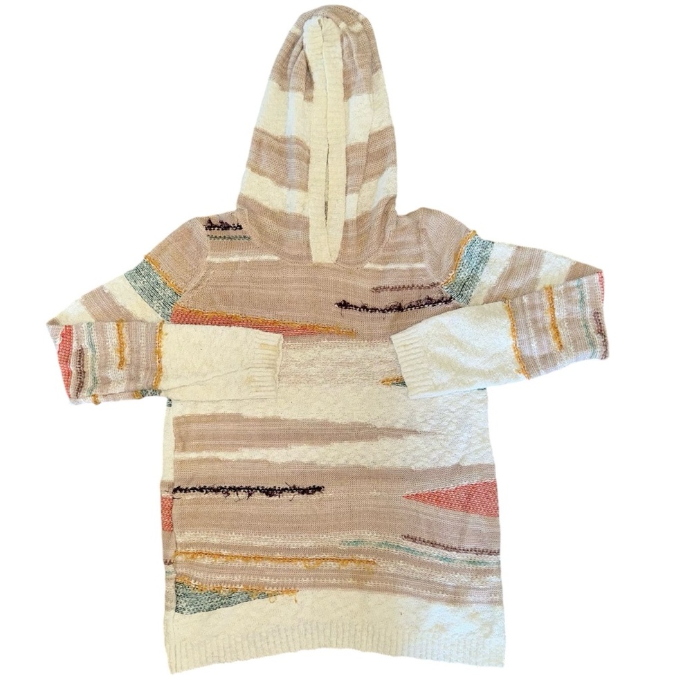Anthropologie Sparrow Elvra Hooded Pullover Boho Sweater Hoodie READ